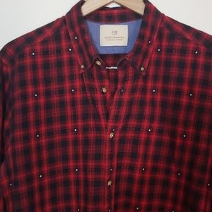 Mint Scotch & Soda Large Red Black Check Flannel